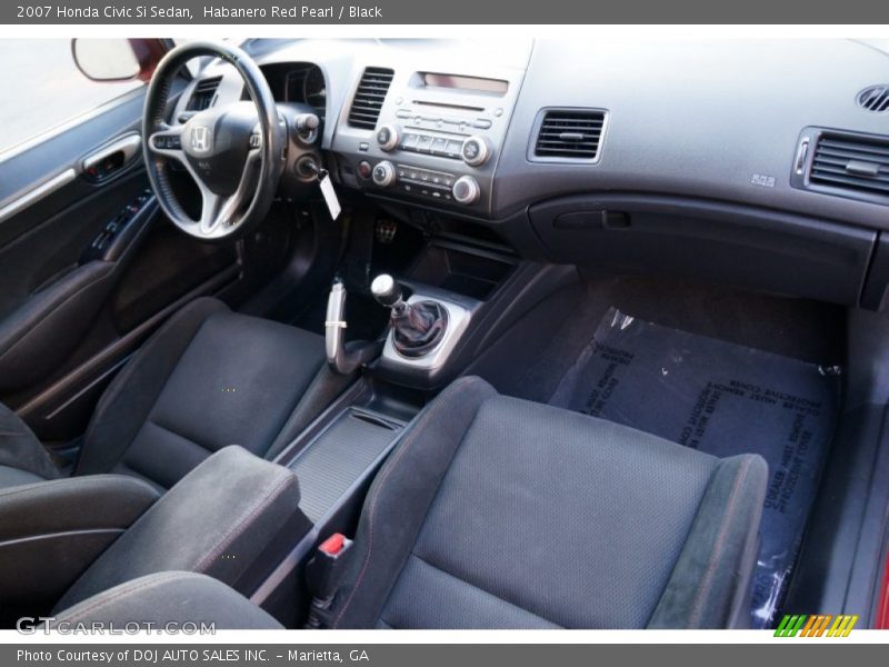 Habanero Red Pearl / Black 2007 Honda Civic Si Sedan