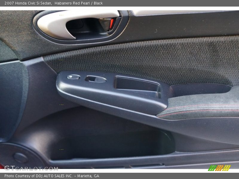 Habanero Red Pearl / Black 2007 Honda Civic Si Sedan