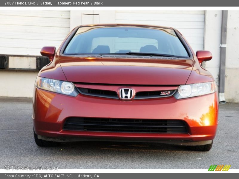 Habanero Red Pearl / Black 2007 Honda Civic Si Sedan