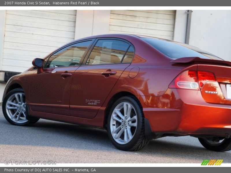 Habanero Red Pearl / Black 2007 Honda Civic Si Sedan