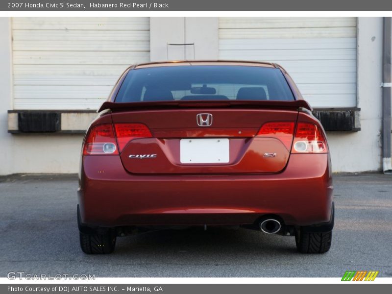 Habanero Red Pearl / Black 2007 Honda Civic Si Sedan