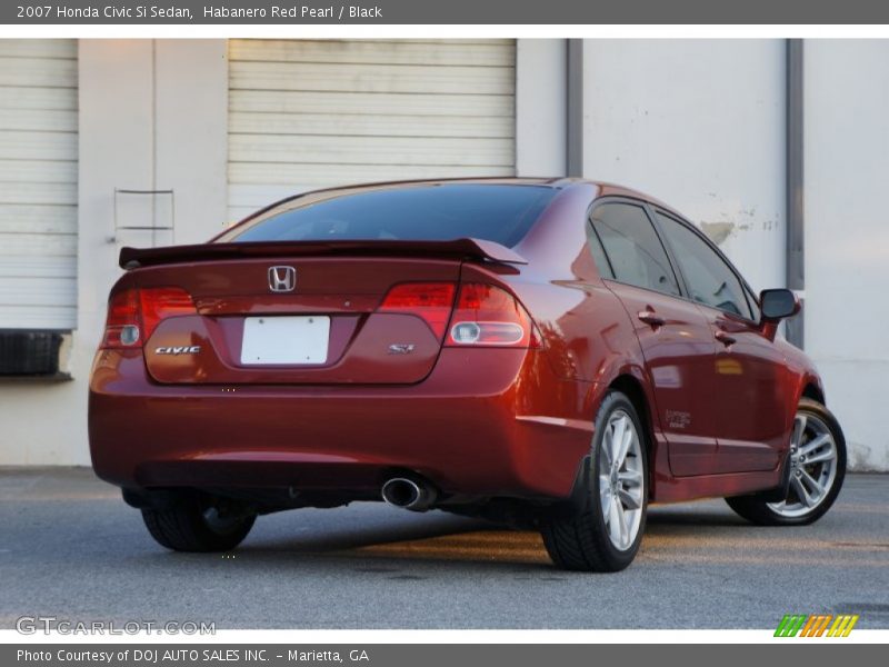 Habanero Red Pearl / Black 2007 Honda Civic Si Sedan