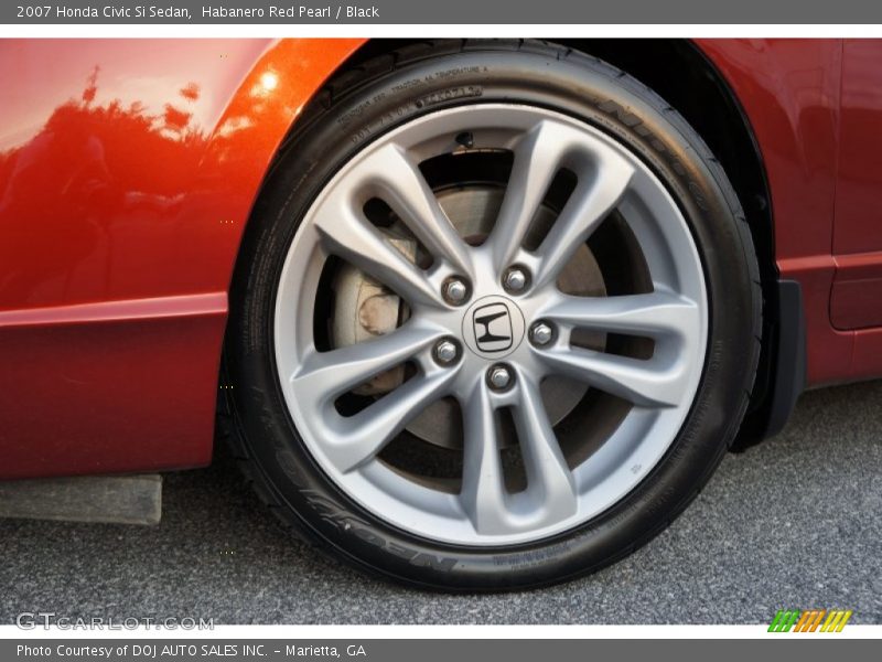 Habanero Red Pearl / Black 2007 Honda Civic Si Sedan