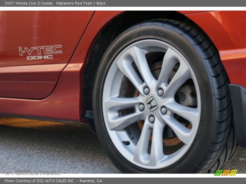 Habanero Red Pearl / Black 2007 Honda Civic Si Sedan