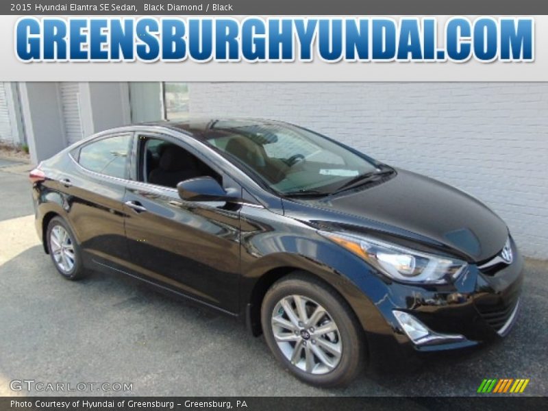 Black Diamond / Black 2015 Hyundai Elantra SE Sedan
