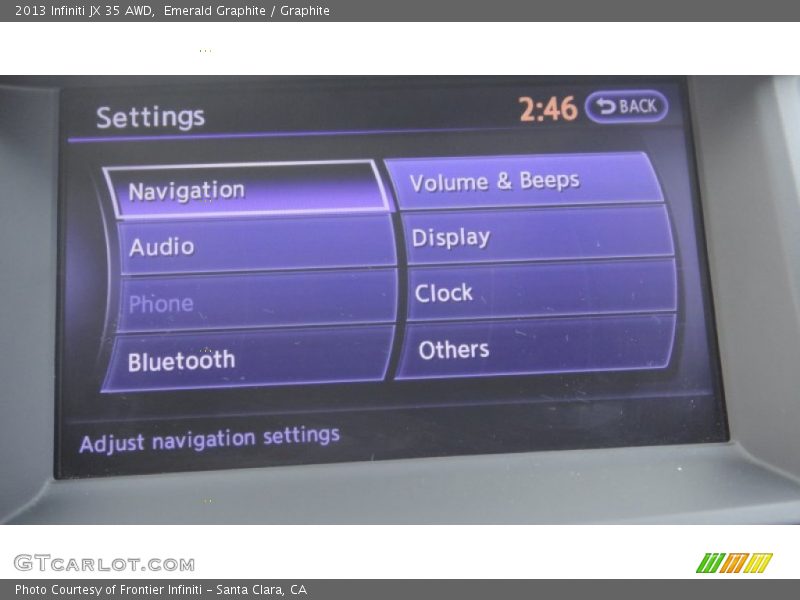 Emerald Graphite / Graphite 2013 Infiniti JX 35 AWD