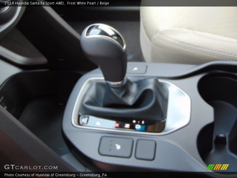 Frost White Pearl / Beige 2014 Hyundai Santa Fe Sport AWD