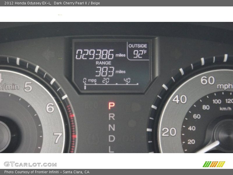 Dark Cherry Pearl II / Beige 2012 Honda Odyssey EX-L