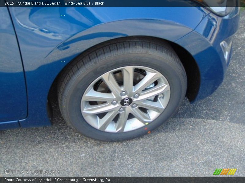 Windy Sea Blue / Black 2015 Hyundai Elantra SE Sedan