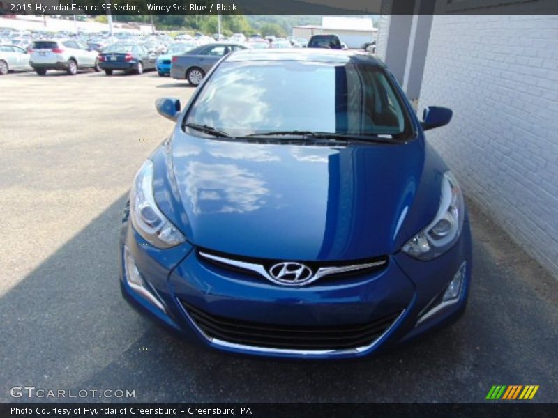 Windy Sea Blue / Black 2015 Hyundai Elantra SE Sedan