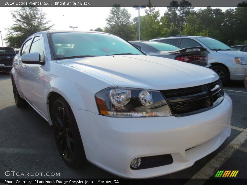 Bright White / Black 2014 Dodge Avenger SXT