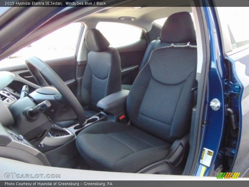 Windy Sea Blue / Black 2015 Hyundai Elantra SE Sedan
