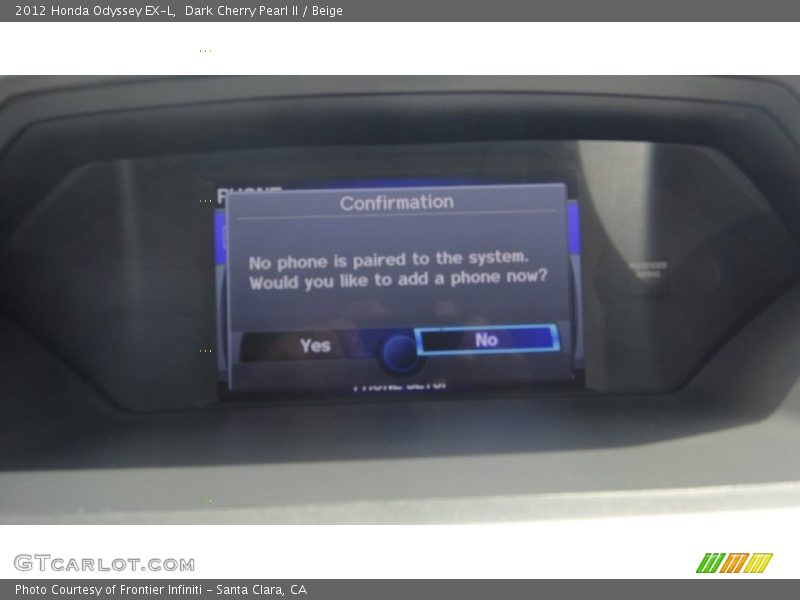 Dark Cherry Pearl II / Beige 2012 Honda Odyssey EX-L