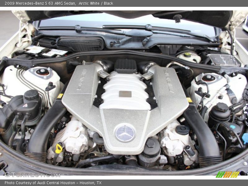 Arctic White / Black 2009 Mercedes-Benz S 63 AMG Sedan