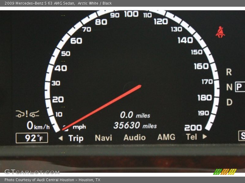 Arctic White / Black 2009 Mercedes-Benz S 63 AMG Sedan