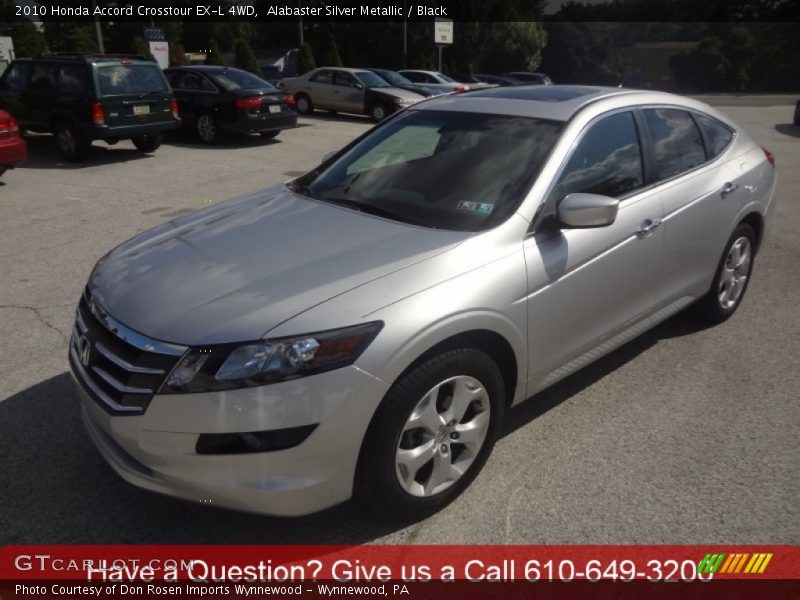 Alabaster Silver Metallic / Black 2010 Honda Accord Crosstour EX-L 4WD