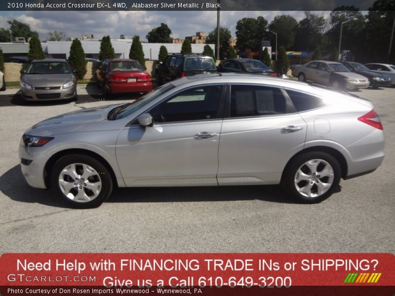Alabaster Silver Metallic / Black 2010 Honda Accord Crosstour EX-L 4WD
