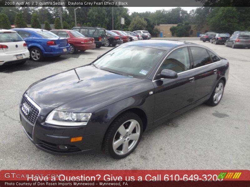 Daytona Grey Pearl Effect / Black 2008 Audi A6 3.2 quattro Sedan