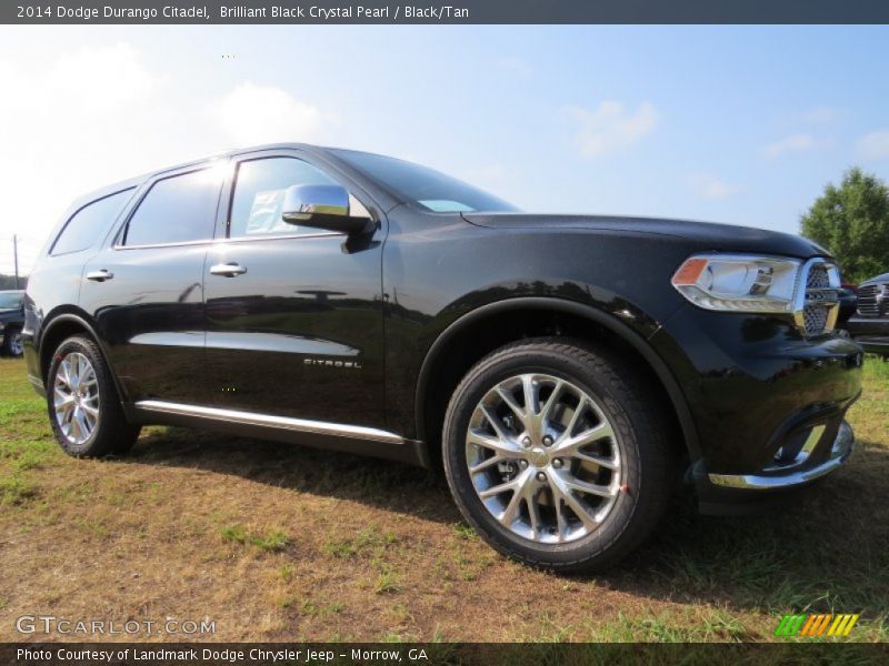 Brilliant Black Crystal Pearl / Black/Tan 2014 Dodge Durango Citadel