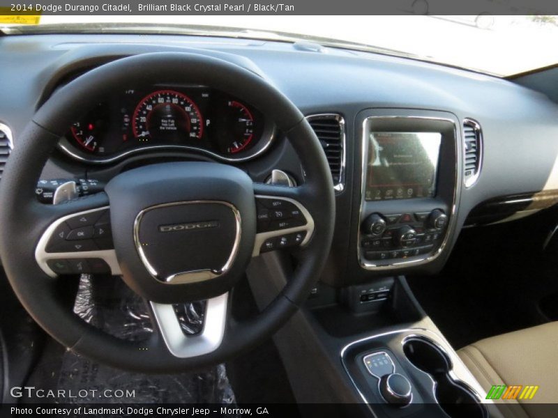 Brilliant Black Crystal Pearl / Black/Tan 2014 Dodge Durango Citadel