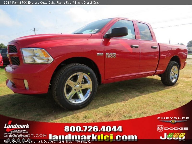 Flame Red / Black/Diesel Gray 2014 Ram 1500 Express Quad Cab