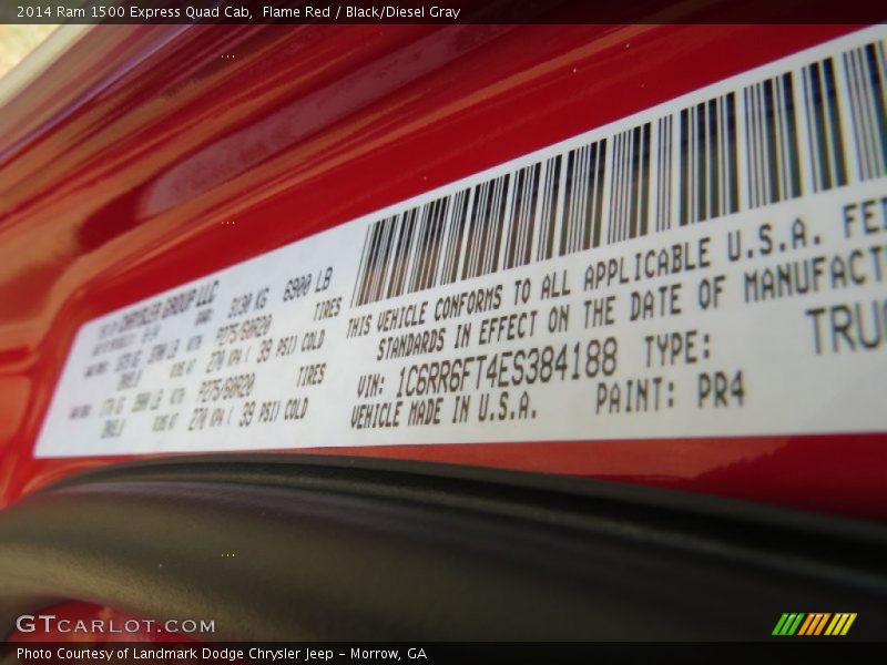 Flame Red / Black/Diesel Gray 2014 Ram 1500 Express Quad Cab