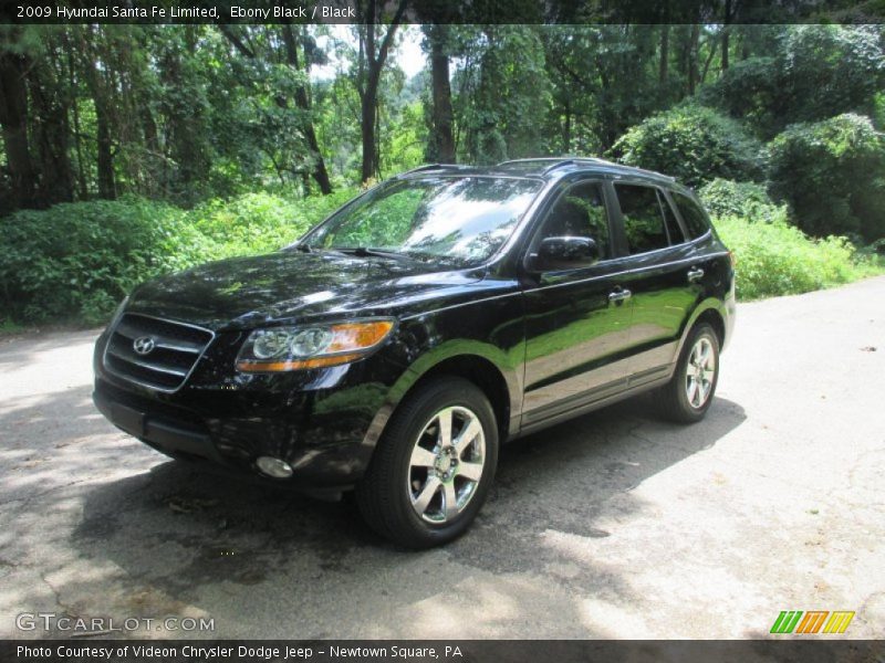 Ebony Black / Black 2009 Hyundai Santa Fe Limited