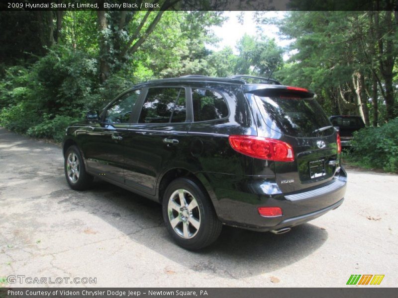 Ebony Black / Black 2009 Hyundai Santa Fe Limited