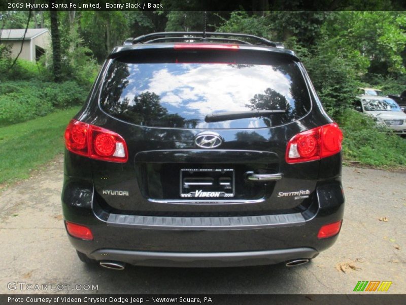 Ebony Black / Black 2009 Hyundai Santa Fe Limited
