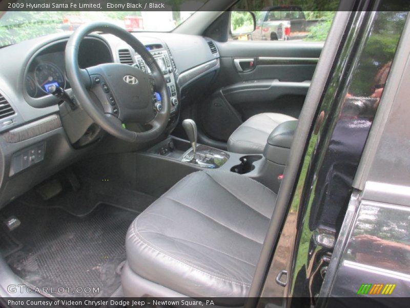  2009 Santa Fe Limited Black Interior