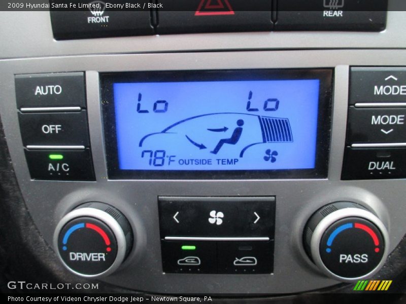 Ebony Black / Black 2009 Hyundai Santa Fe Limited