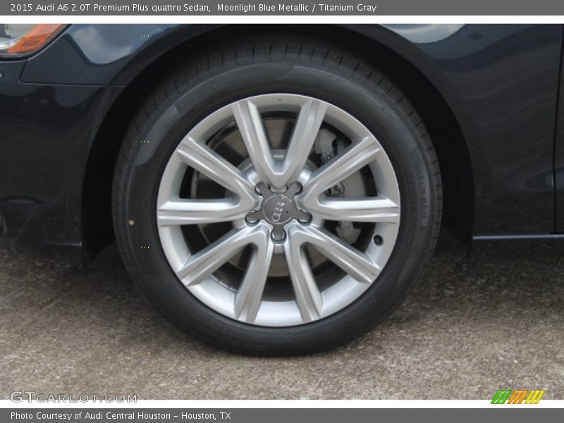 Moonlight Blue Metallic / Titanium Gray 2015 Audi A6 2.0T Premium Plus quattro Sedan