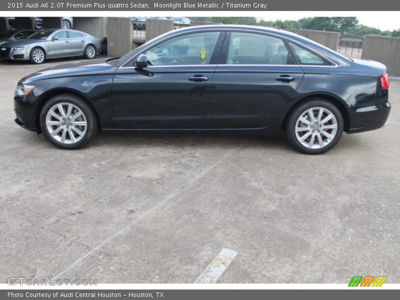 Moonlight Blue Metallic / Titanium Gray 2015 Audi A6 2.0T Premium Plus quattro Sedan