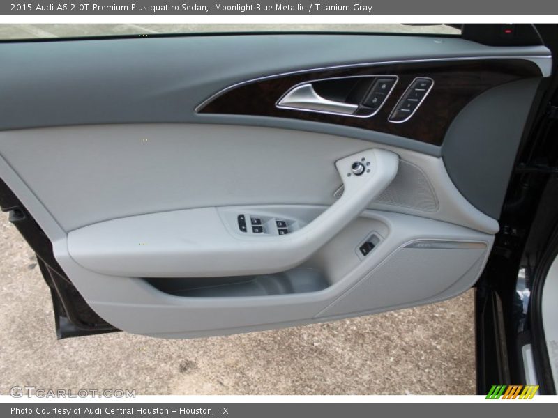 Moonlight Blue Metallic / Titanium Gray 2015 Audi A6 2.0T Premium Plus quattro Sedan