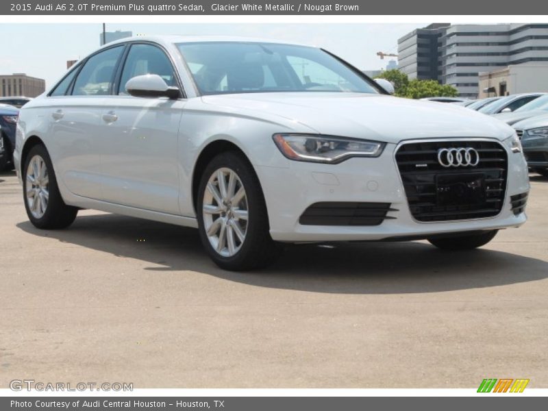 Glacier White Metallic / Nougat Brown 2015 Audi A6 2.0T Premium Plus quattro Sedan