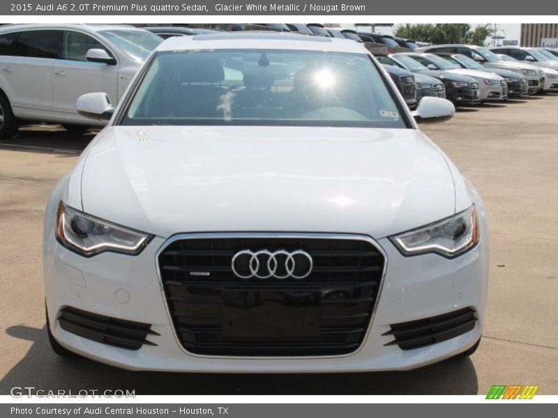 Glacier White Metallic / Nougat Brown 2015 Audi A6 2.0T Premium Plus quattro Sedan