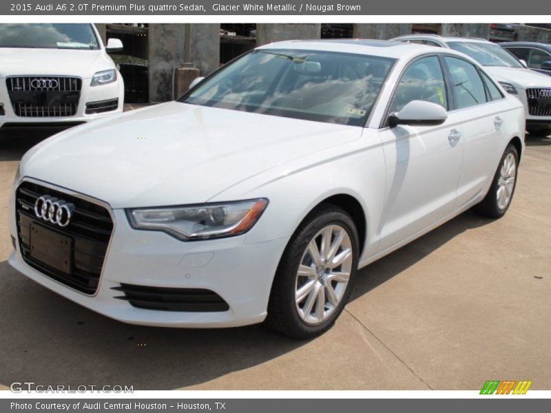 Glacier White Metallic / Nougat Brown 2015 Audi A6 2.0T Premium Plus quattro Sedan