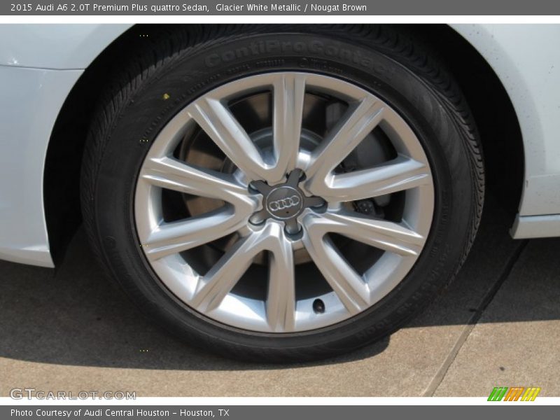 Glacier White Metallic / Nougat Brown 2015 Audi A6 2.0T Premium Plus quattro Sedan