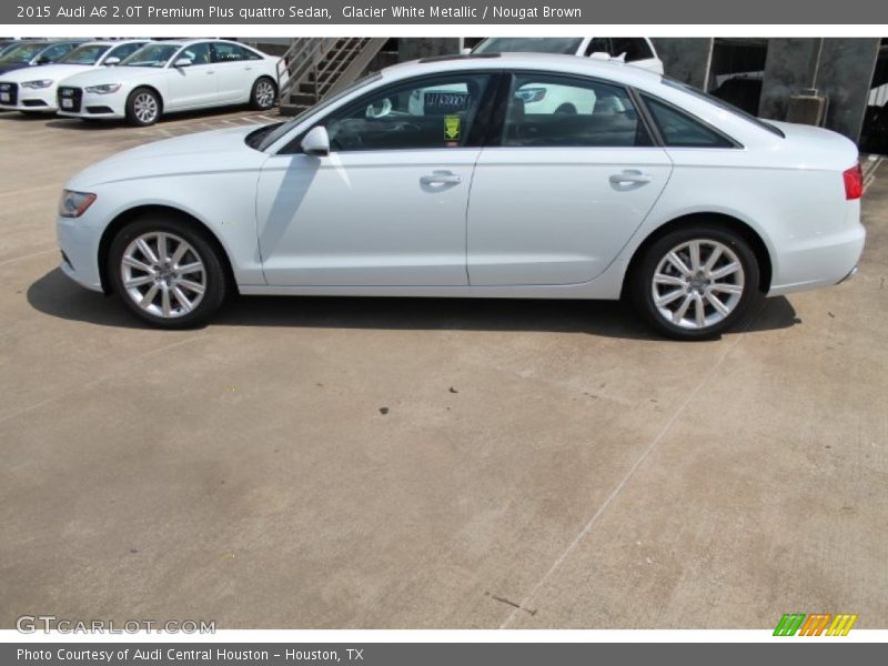 Glacier White Metallic / Nougat Brown 2015 Audi A6 2.0T Premium Plus quattro Sedan