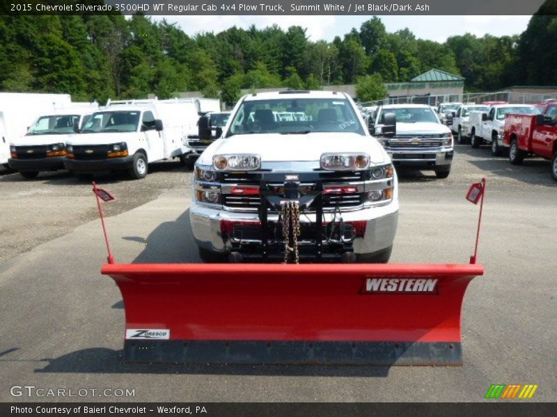  2015 Silverado 3500HD WT Regular Cab 4x4 Plow Truck Summit White