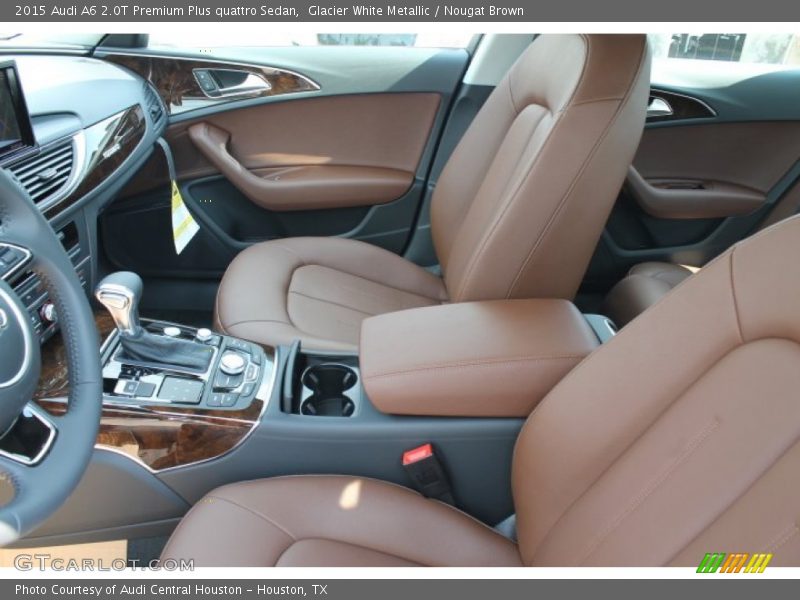 Glacier White Metallic / Nougat Brown 2015 Audi A6 2.0T Premium Plus quattro Sedan