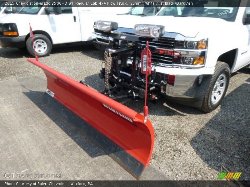 Summit White / Jet Black/Dark Ash 2015 Chevrolet Silverado 3500HD WT Regular Cab 4x4 Plow Truck