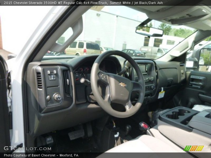 Summit White / Jet Black/Dark Ash 2015 Chevrolet Silverado 3500HD WT Regular Cab 4x4 Plow Truck