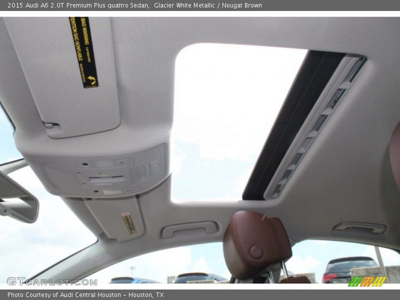 Glacier White Metallic / Nougat Brown 2015 Audi A6 2.0T Premium Plus quattro Sedan