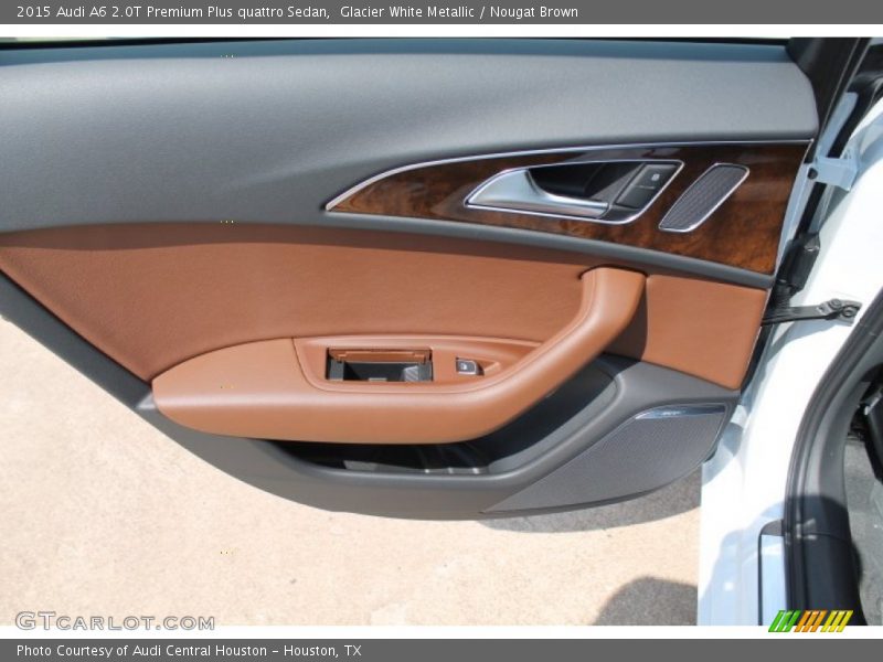 Glacier White Metallic / Nougat Brown 2015 Audi A6 2.0T Premium Plus quattro Sedan