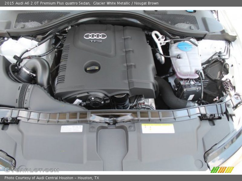 Glacier White Metallic / Nougat Brown 2015 Audi A6 2.0T Premium Plus quattro Sedan