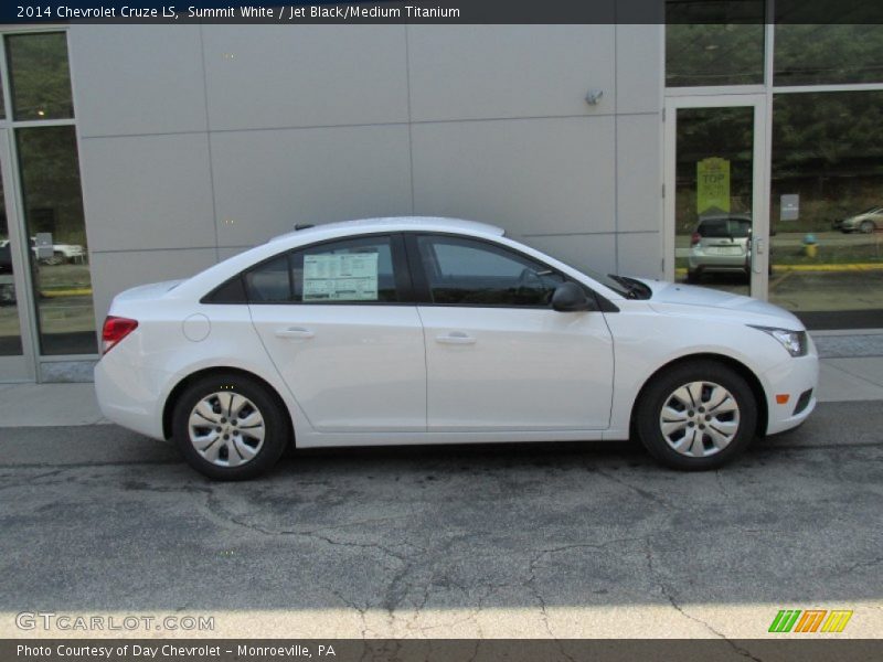 Summit White / Jet Black/Medium Titanium 2014 Chevrolet Cruze LS