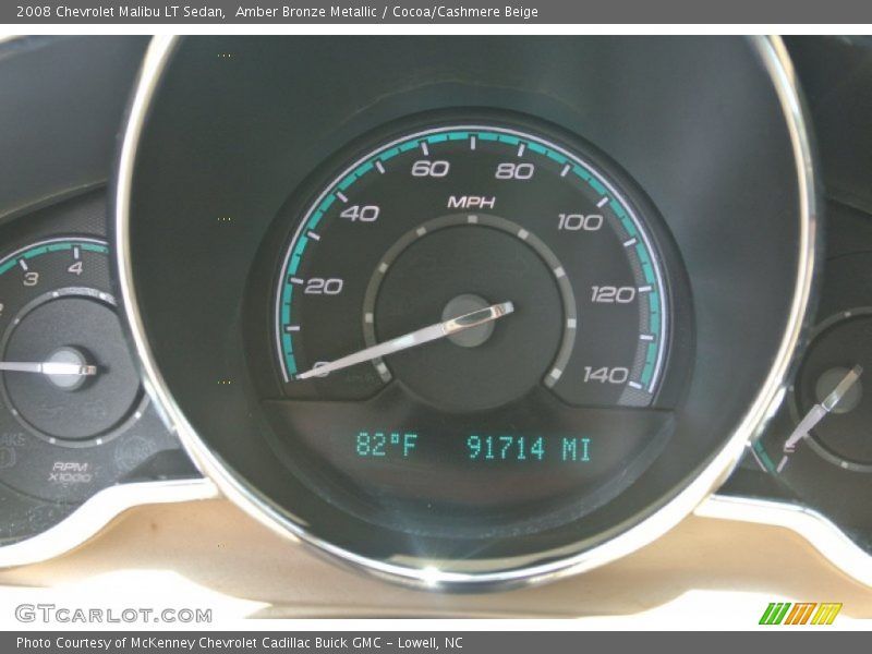 Amber Bronze Metallic / Cocoa/Cashmere Beige 2008 Chevrolet Malibu LT Sedan