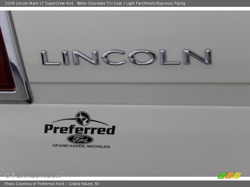 White Chocolate Tri-Coat / Light Parchment/Espresso Piping 2008 Lincoln Mark LT SuperCrew 4x4