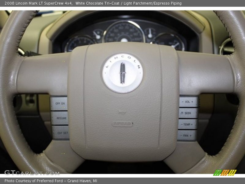 White Chocolate Tri-Coat / Light Parchment/Espresso Piping 2008 Lincoln Mark LT SuperCrew 4x4